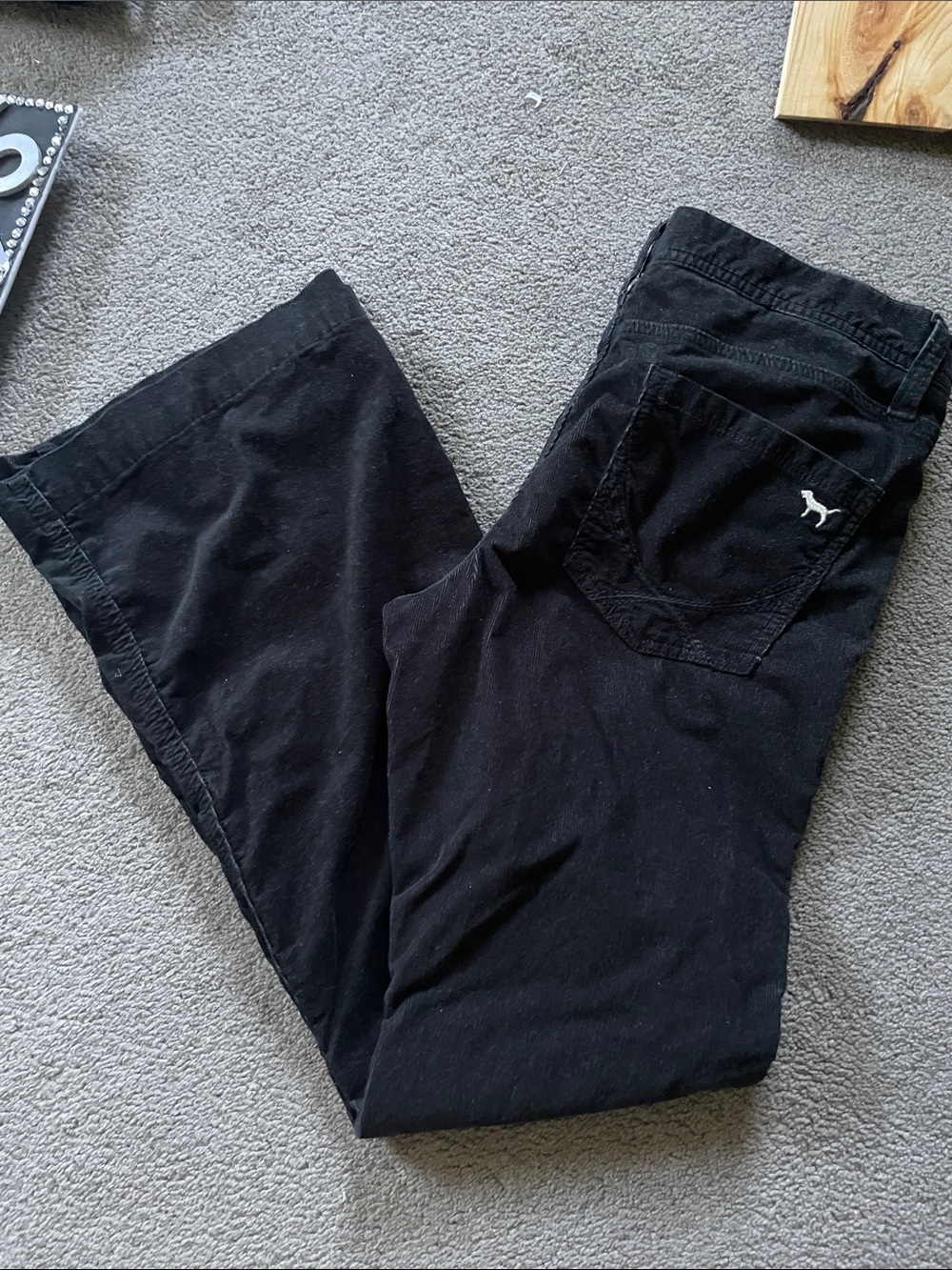 PINK Victoria's Secret Black corduroy jeans
